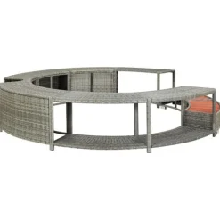 vidaXL Kant till spabad grå konstrotting