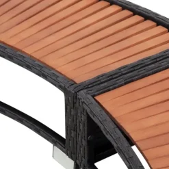 vidaXL Kant till spabad svart konstrotting