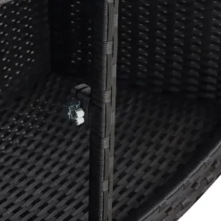 vidaXL Kant till spabad svart konstrotting