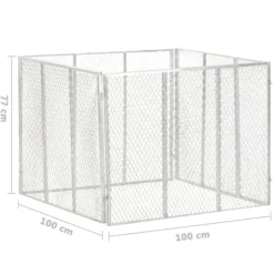 vidaXL Kompost 100x100x77 cm galvaniserat järn - Komposterare