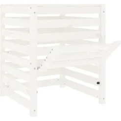 vidaXL Kompostlåda vit 63,5x63,5x77,5 cm massiv furu - Komposterare