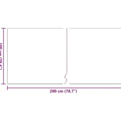 vidaXL Konstgräs Svart Polyeten, Polypropylen, SBR 1 x 2 meter, 30mm tjock