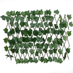 vidaXL Konstväxt druvblad spaljé expanderbar grön 190x60 cm - Staket