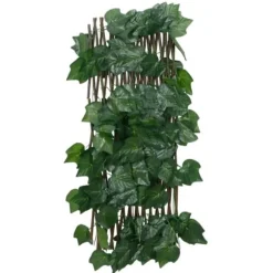 vidaXL Konstväxt druvblad spaljé expanderbar grön 190x60 cm - Staket