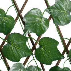 vidaXL Konstväxt druvblad spaljé expanderbar grön 190x60 cm - Staket