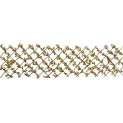 vidaXL Konstväxt murgröna spaljé expanderbar 5 st mörk rosa 180x60 cm - Staket