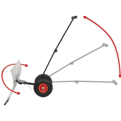 vidaXL Manuell snöplog med hjul 100x44 cm - Snöskyfflar