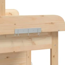 vidaXL Odlingsbänk med skåp 110,5x45x124,5 cm massivt granträ - Växtställ