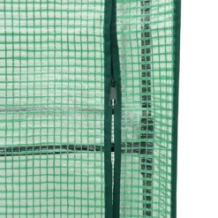 vidaXL Odlingslåda med växthusöverdrag rottinglook 160x40x138 cm