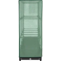 vidaXL Odlingslåda med växthusöverdrag rottinglook 160x40x123 cm