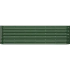vidaXL Odlingslåda pulverlackerat stål 260x40x68 cm grön - Krukor & odlingslådor