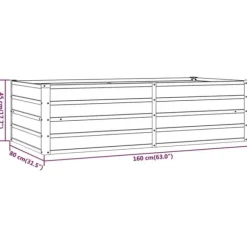 vidaXL Odlingslåda rostig 160x80x45 cm rosttrögt stål - Krukor & odlingslådor