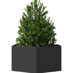 vidaXL Odlingslåda svart sexkantig 104x90x45 cm stål