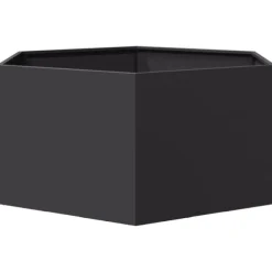 vidaXL Odlingslåda svart sexkantig 104x90x45 cm stål