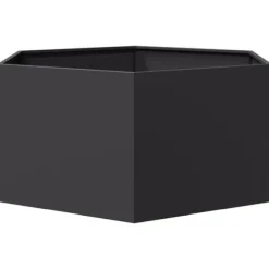 vidaXL Odlingslåda svart sexkantig 104x90x45 cm stål