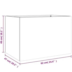 vidaXL Odlingslåda svart 62x47x46 cm kallvalsat stål - Krukor & odlingslådor