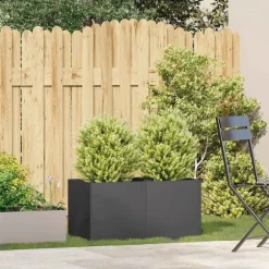 vidaXL Odlingslåda svart 80x40x40 cm kallvalsat stål