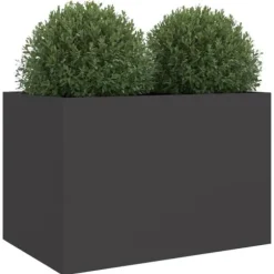 vidaXL Odlingslåda svart 62x40x39 cm kallvalsat stål - Krukor & odlingslådor