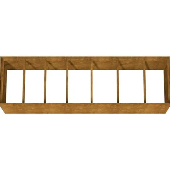 vidaXL Odlingslåda 280x80x80 cm rosttrögt stål - Krukor & odlingslådor