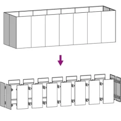 vidaXL Odlingslåda 280x80x80 cm rosttrögt stål - Krukor & odlingslådor