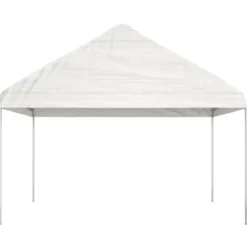 vidaXL Paviljong med tak vit 13,38x4,08x3,22 m polyeten - Partytält & paviljoner