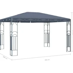 vidaXL Paviljong 400x300 cm antracit - Partytält & paviljoner