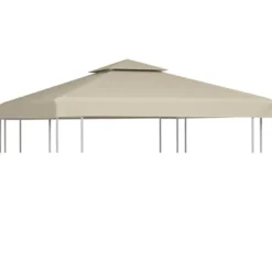 vidaXL Paviljongtak 310 g/m² 3 x 3 m beige - Tak till partytält & lusthus