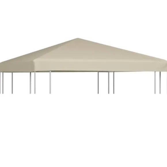 vidaXL Paviljongtak 310 g/m² 3x3 m beige - Tak till partytält & lusthus