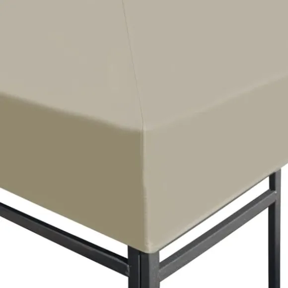 vidaXL Paviljongtak 310 g/m² 3x3 m beige - Tak till partytält & lusthus