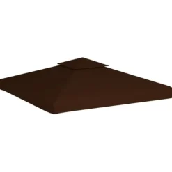 vidaXL Paviljongtak med ventilering 310 g/m² 3x3 m brun - Tak till partytält & lusthus