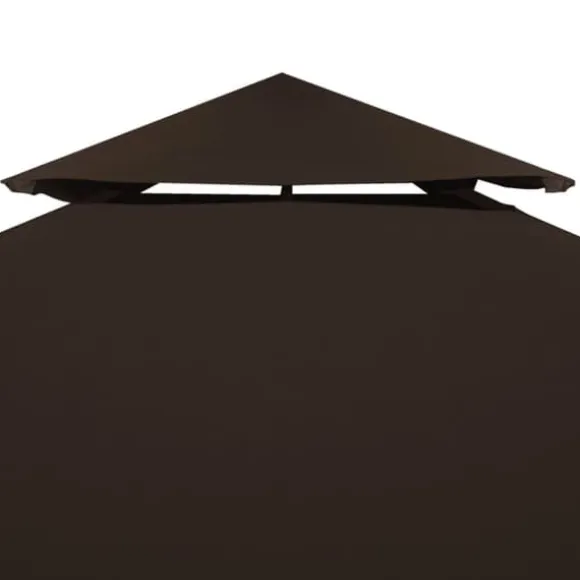 vidaXL Paviljongtak med ventilering 310 g/m² 3x3 m brun - Tak till partytält & lusthus