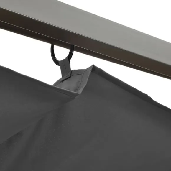 vidaXL Pergola med infällbart tak antracit 3x3 m stål 180 g/m² - Bersåer, spaljéer & pergolor