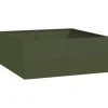 vidaXL Planteringskärl olivgrön 100x100x40 cm stål