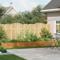 vidaXL Planteringskärl rostig 360x40x40 cm väderbeständigt stål