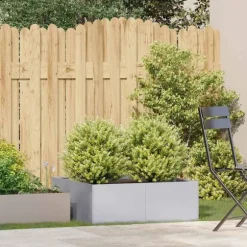 vidaXL Planteringskärl 80x80x30 cm galvaniserat stål