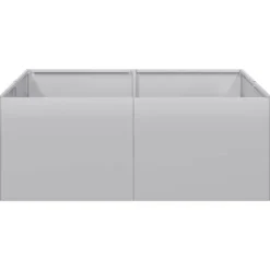 vidaXL Planteringskärl 80x80x30 cm galvaniserat stål