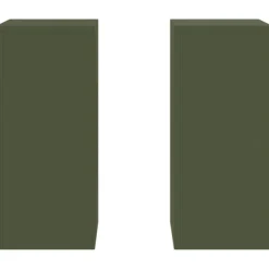 vidaXL Planteringsställ Set med 2 Olivgrön Kallvalsat stål