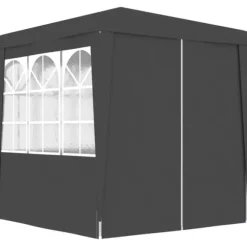 vidaXL Professionellt partytält med väggar 2x2 m antracit 90 g/m² - Partytält & paviljoner