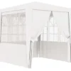 vidaXL Professionellt partytält med väggar 2,5x2,5 m vit 90 g/m² - Partytält & paviljoner