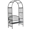 vidaXL Rosenbåge med bänk - Bersåer, spaljéer & pergolor