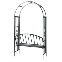 vidaXL Rosenbåge med bänk - Bersåer, spaljéer & pergolor
