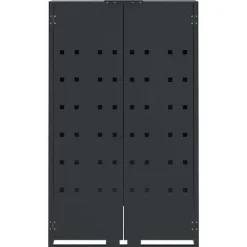 vidaXL Skjul för sopkärl för 2 platser antracit 138x79x117 cm stål