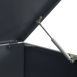 vidaXL Skjul för sopkärl för 2 platser antracit 138x79x117 cm stål