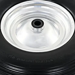 vidaXL Skottkärrehjul med axel massiv PU 4.00-8 390 mm