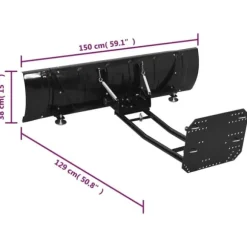 vidaXL Snöplog för ATV 150x38 cm svart - Snöskyfflar