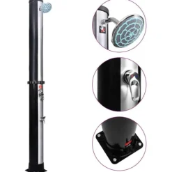 vidaXL Soldusch med duschhuvud och kran 40 L