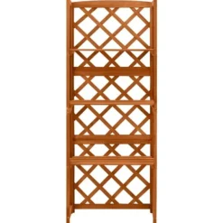 vidaXL Spaljé med hyllor 55x30x140 cm massivt granträ - Bersåer, spaljéer & pergolor