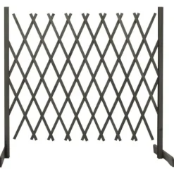 vidaXL Spaljéstaket grå 180x100 cm massivt granträ - Staket