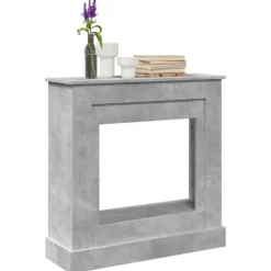 vidaXL Spiselkrans betonggrå 90x30x90 cm konstruerat trä