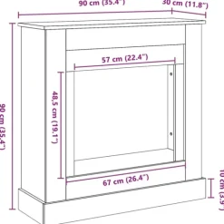 vidaXL Spiselkrans betonggrå 90x30x90 cm konstruerat trä